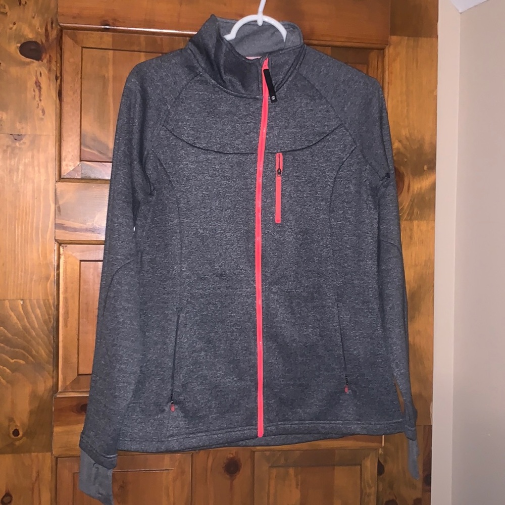 Mondetta Medium Athletic Collared Zip-Up with Thumb Holes